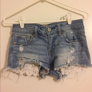 American Eagle Ripped Jean Shorts